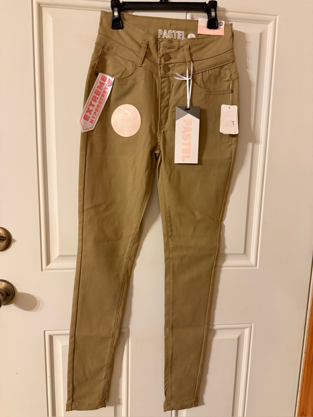 Pastels Olive Skinny High-Rise Jeans